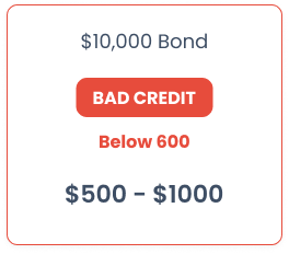 10000 surety bond bad credit